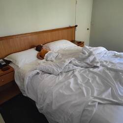 Oh ja...der war echt platt. Aber einschlafen wollte er wie immer nicht.