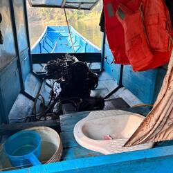 Les toilettes du bateau pour parer aux 6h de trajet 😅