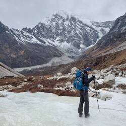 Kleine Eislauf-Partie, es war kalt und glibschig