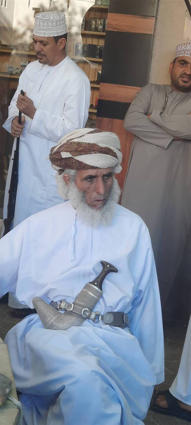 These daggers are carried by every elegantly dressed omani