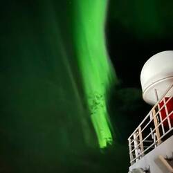 Aurora Borealis vom Schiff aus gesehen😯