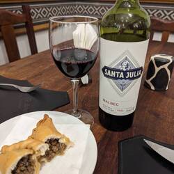 Empanadas and wine