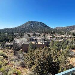 Looking out over the Village of Oak Creek from the lookout at the resort