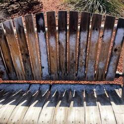 The ice on the sunset viewing seat