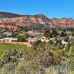 Looking out over the golf course