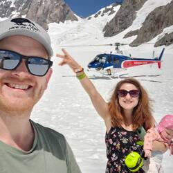 Dancing in the snow.