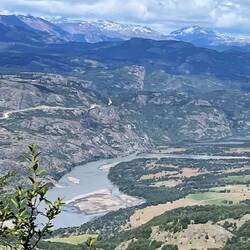 Blick auf das Tal des Rio Ibañez. Im HIntergrund die "Carretera Austral"