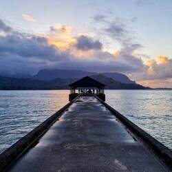 Hanalei Bay in der Abendstimmung