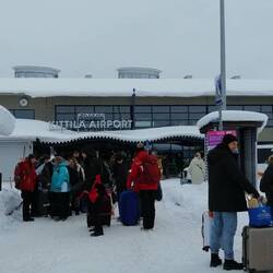 Das Flughafengebäude von Kittilä