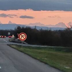 Die Alpen in Sicht