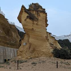 Land formation by the beach
