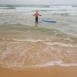 Dave just after "a surf."