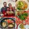 Eusi 4 Gricht, Fresh Spring Rolls, Pho Soup, Eggplant in Clay Pot, Banh Xeo