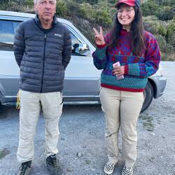 Martin und Kim beim ersten Halt....