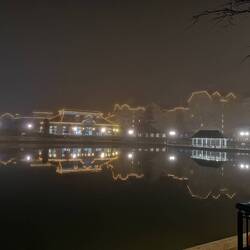 Newport Bay Club at night
