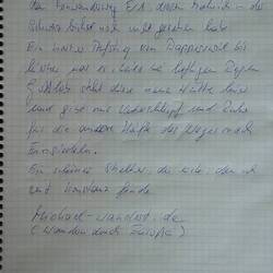 mein Eintrag ins Gästebuch der Schutzhütte auf dem Etzel