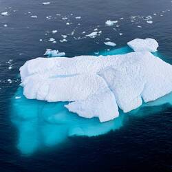 The bulk of an iceberg is under the water — Neumayer Channel, Antarctica.