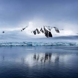 Reflecting on the reflection — Neumayer Channel, Antarctica.