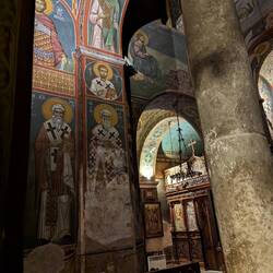 Inside the church. We made a stop on the tour.