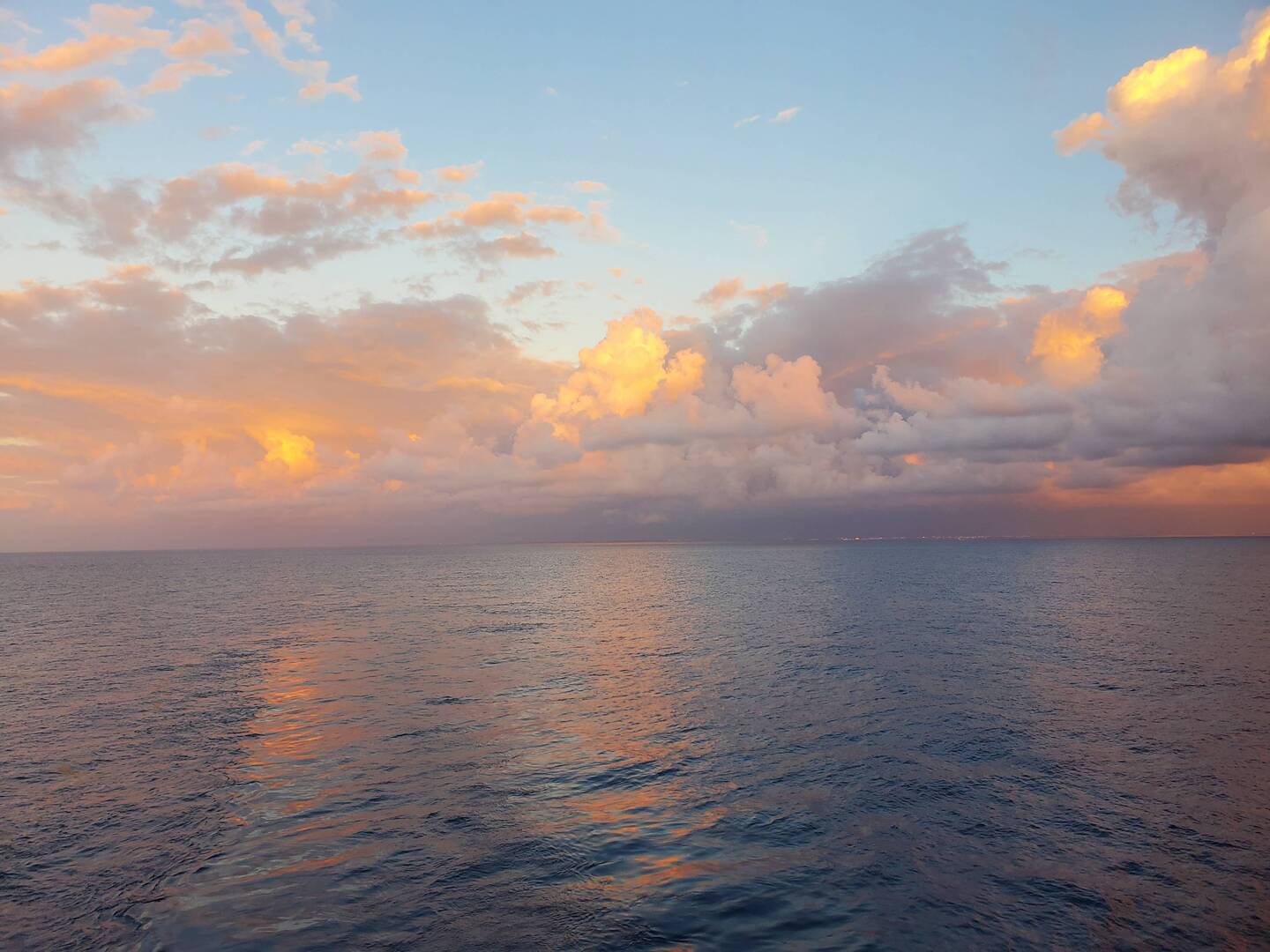 The morning sky as we arrived into Cozumel!