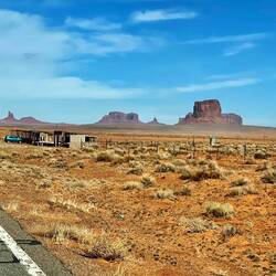 First sight of Monument Valley