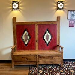 One of the seats found throughout the hotel