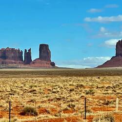 Our first glimpse of Monument Valley