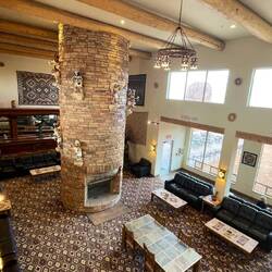 The foyer of the hotel