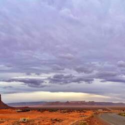 View looking out from the carpark leading to the campground