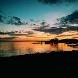 Sonnenuntergang in Puerto Narino