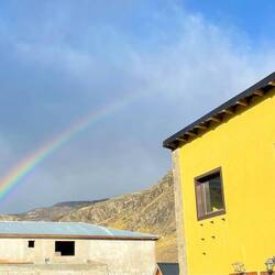 Blick aus unserem Fenster... mit Regenbogen