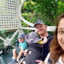 Mats wollte unbedingt ne Pause machen. Na gut :) gemütlich hier :)