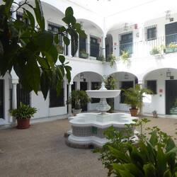 Hotel courtyard