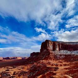 Some of the snow that hadn't melted
