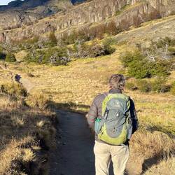 Martin ist froh um jeden Meter, mit dem er sich El Chalten nähert.