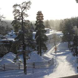 Also from our balcony - see the sparkles of ice in the air