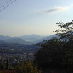 Monte San Salvatore am Luganer See. Das Ende der Tour ist schon in Sichtweite
