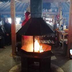 In der warmen Hütte