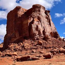 The rocks are so shiny from the wind, rain and sand