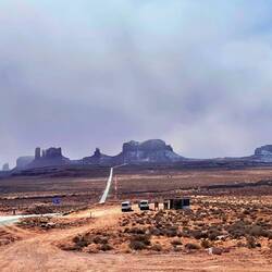 Snow capped Monument Valley