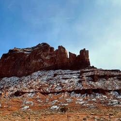 Though the snow had melted on the valley floor, higher up there was still quite a bit of snow