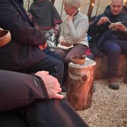 Soup was served in traditional bowls