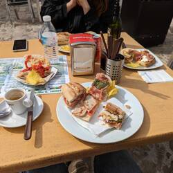 Bocadillo (sandwich made from Baguettes) lunch