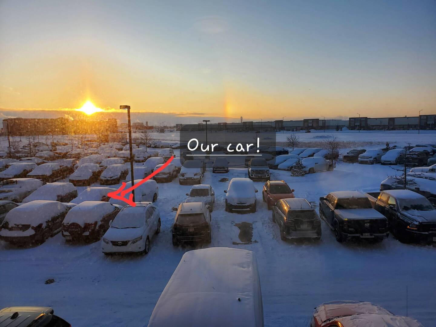 The view out our window upon waking ... we could see our car from the window!