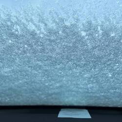 The snow on our windscreen