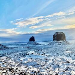 The crisp whiteness of the snow