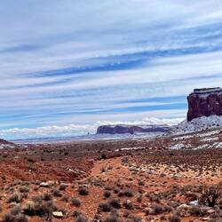 Back into the snow as we look out over the East Mitten