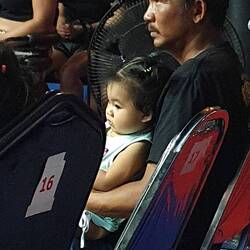 Auch die Kleine durfte schon zusehen