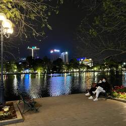 Night time view of Hanoi