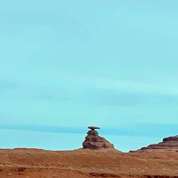 The rock formation called Mexican Hat which was the inspiration for the township name